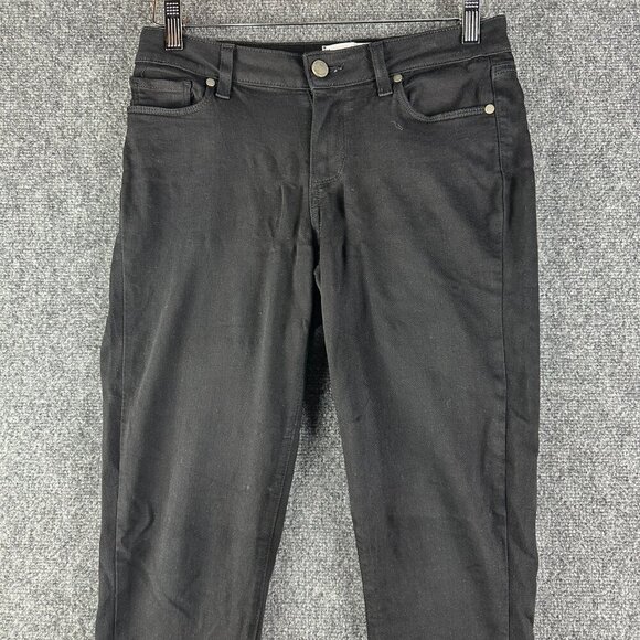 PAIGE Jeans Womens 27 Verdugo Ultra Skinny Black Stretch Pockets Logo - Picture 3 of 10